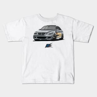 bmw m5 v10 gray Kids T-Shirt